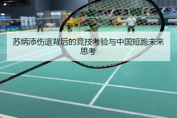 苏炳添伤退背后的竞技考验与中国短跑未来思考
